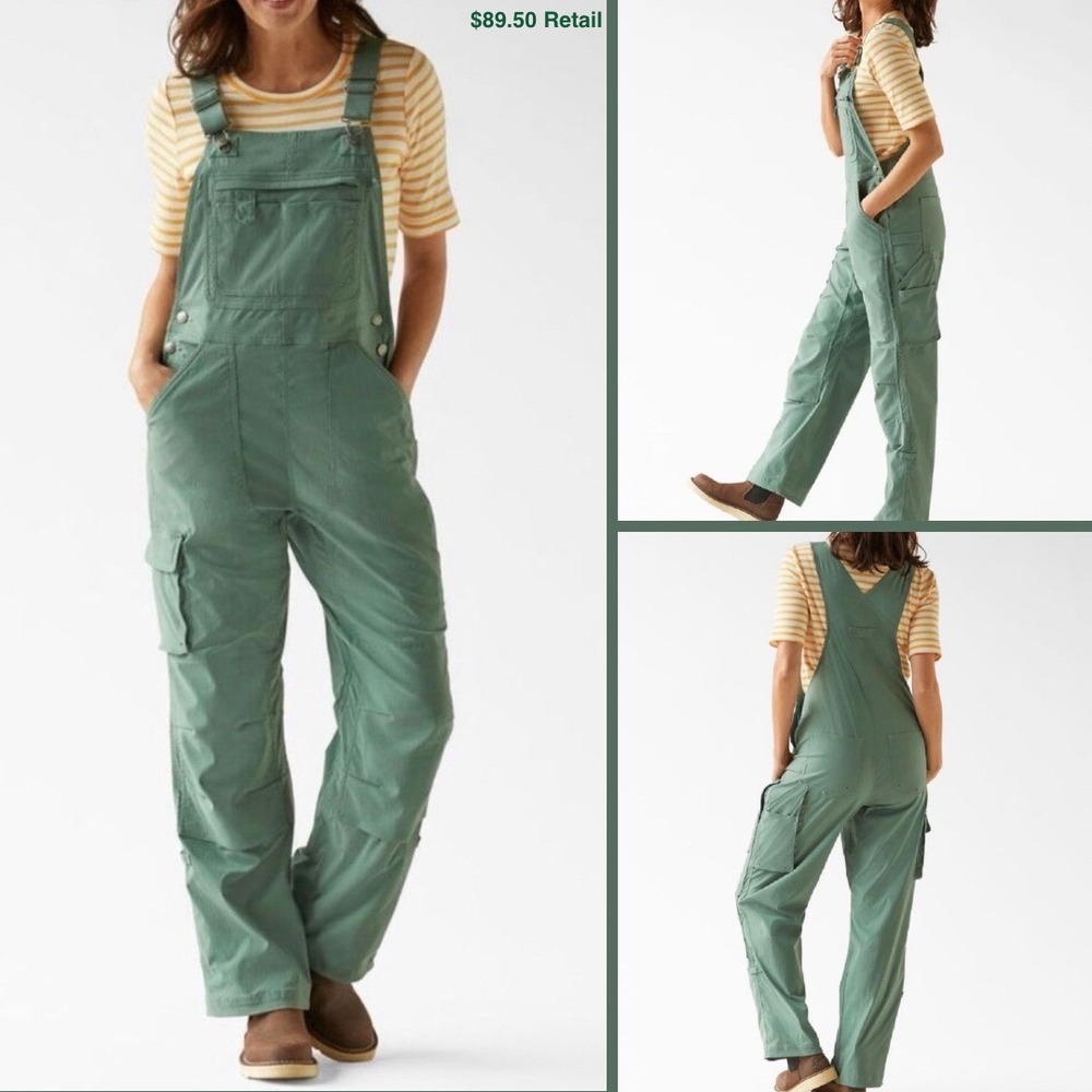 DULUTH TRADING CO Heirloom Gardening Bib Overalls Mx29 Green Ripstop Gorpcore